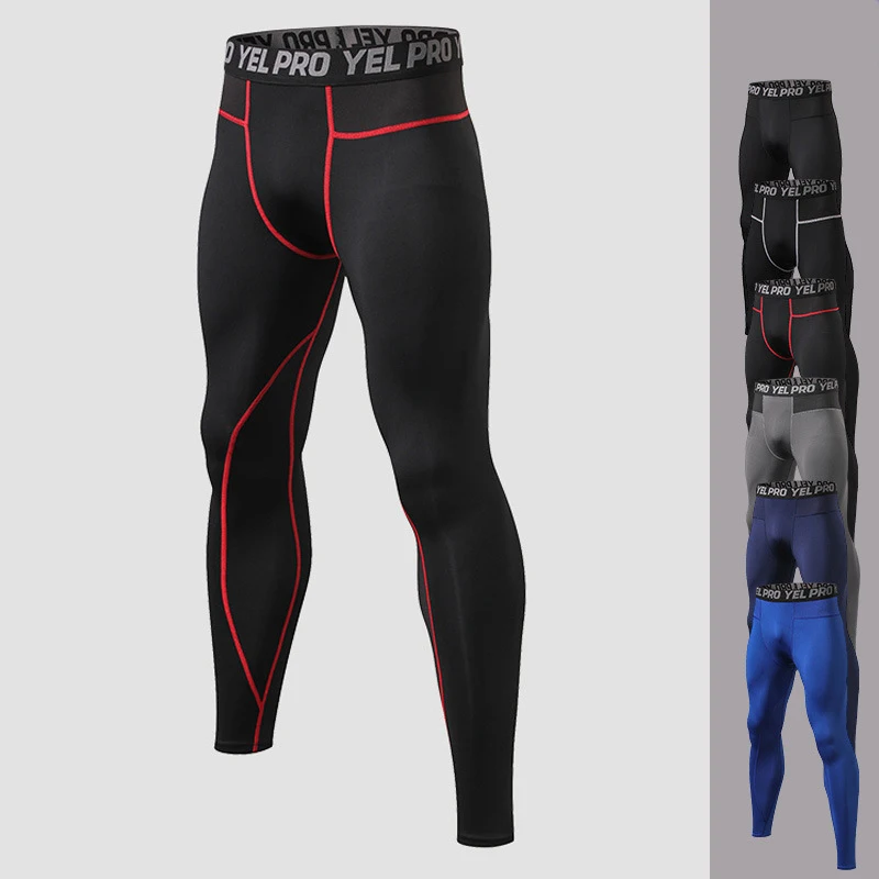Autumn Men Casual Pants Running Tights Sportswear Solid Sweat Pant Pro Skinny Compression Gym Fitness Athletic Trousers XXL | Мужская