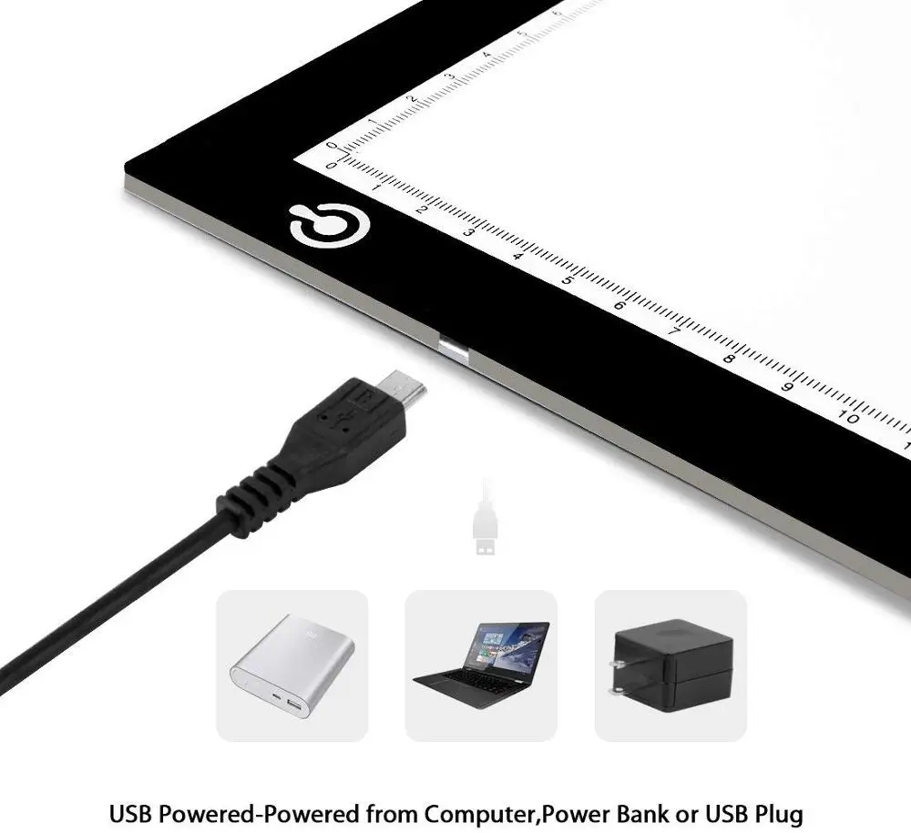 А4 портативный светодиодный светильник USB кабель питания с регулируемой яркостью