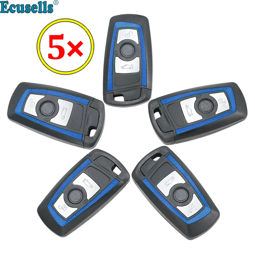 5 шт./лот 3 кнопки смарт-пульт дистанционного ключа чехол брелок для BMW CAS4 F 1 7 серии