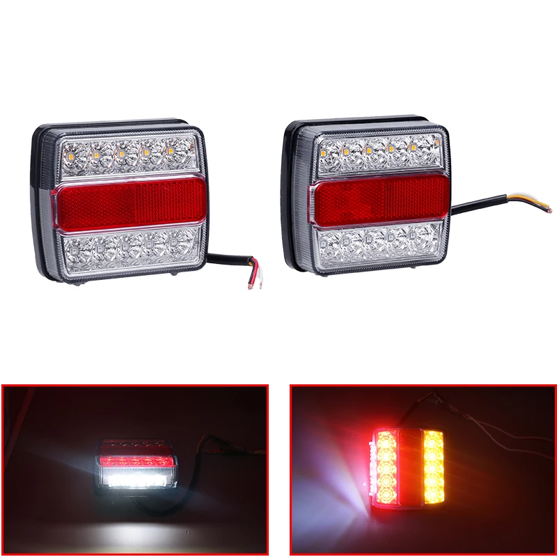 2 шт. 12V Поворотная сигнальная лампа 16 СВЕТОДИОДНЫЙ грузовик с прицепом ЗАДНИЙ