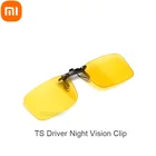 Очки ночного видения для водителя Xiaomi TS, линза TAC, зажим из цинкового сплава, 10 г, легкий вес для ночного вождения, Модные прозрачные
