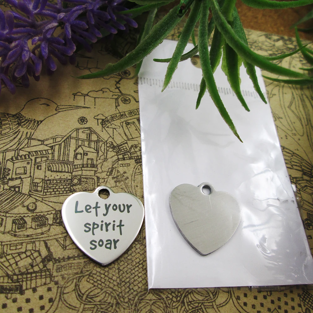 10 шт -- &quotпусть ваш дух парит&quot из нержавеющей стали амулеты 5 стилей для выбора DIY