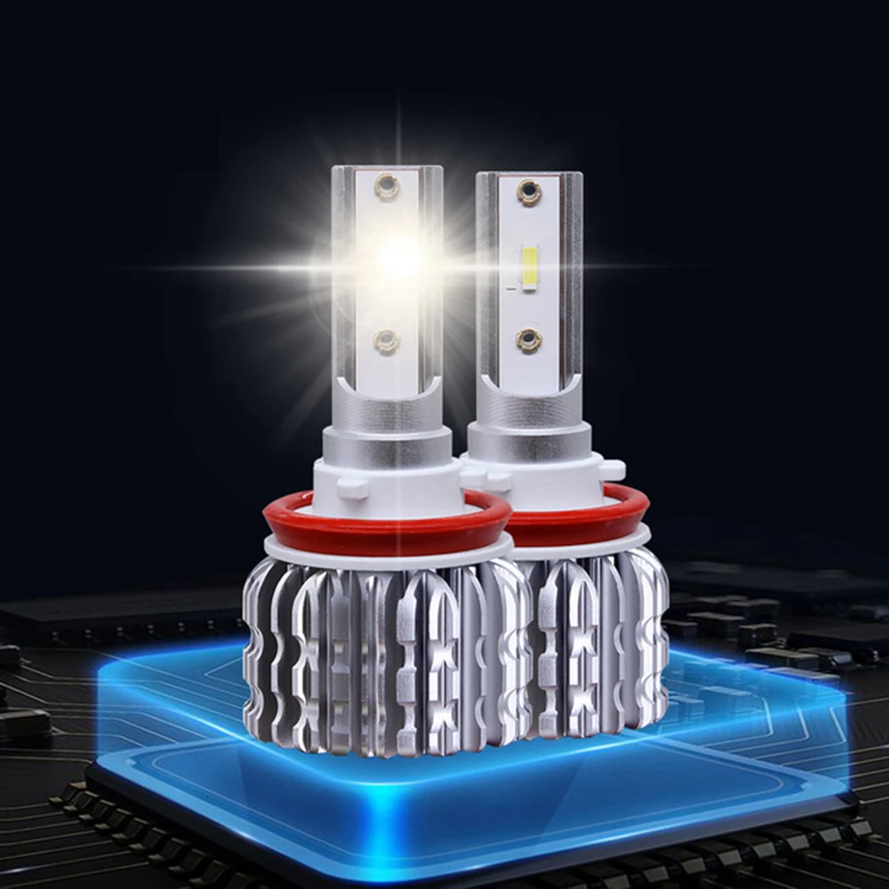 

FUXUAN 2Pcs H4 LED H7 H119006 HB4 H1 H3 H9 Car Headlight Bulbs LED Lamp with 1515 Chips 12000LM Auto Fog Lights 6000K 12V
