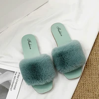 plush slippers women fur slides velvet light weight fluffy non slip best home slippers beautiful cheap lazy outdoor slippers