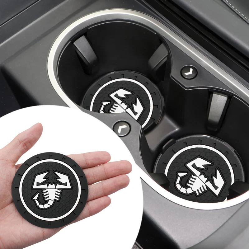 

1/2pcs Car Cup Non-Slip Mat Coaster Holder Silicagel Pad for Fiat Abarth 500 500L 124 Spider Coupe Panda Doblo Qubo Accessories