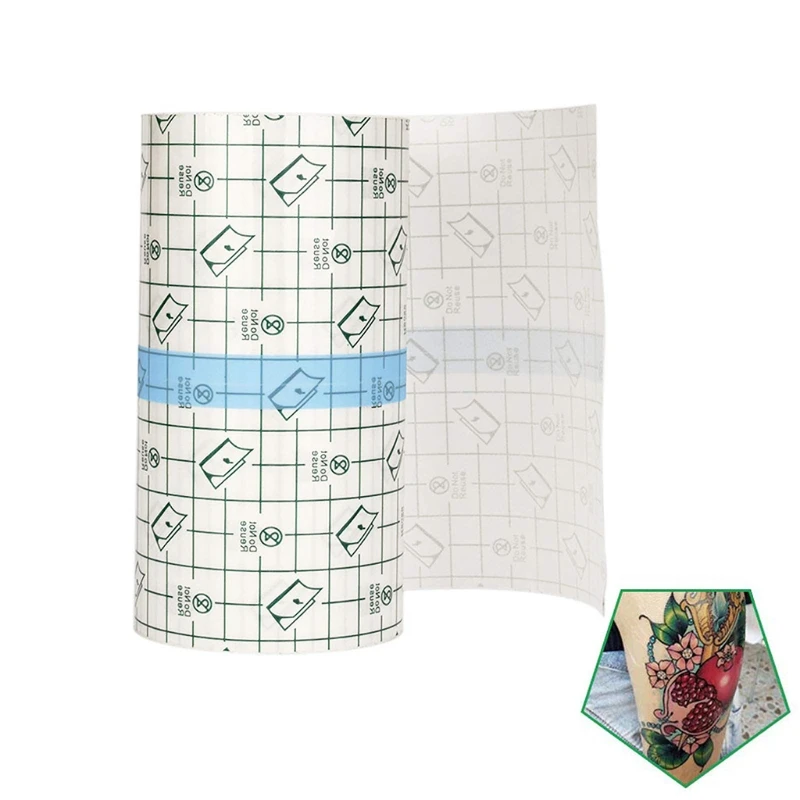 

10 Yards Transparent Tattoo Aftercare Bandage Roll Waterproof Skin Protective Film Dressing Tape Wrap for Scar Therapy