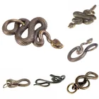 Латунный металлический брелок в форме змеи в различных стилях, кольцо для ключей в форме питона, уличные аксессуары, античный бронзовый подарок для ключей
