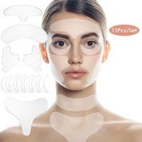 reusable silicone anti wrinkle adhesive invisible tape for face forehead neck chest under eye sticker firming skin lifting patch