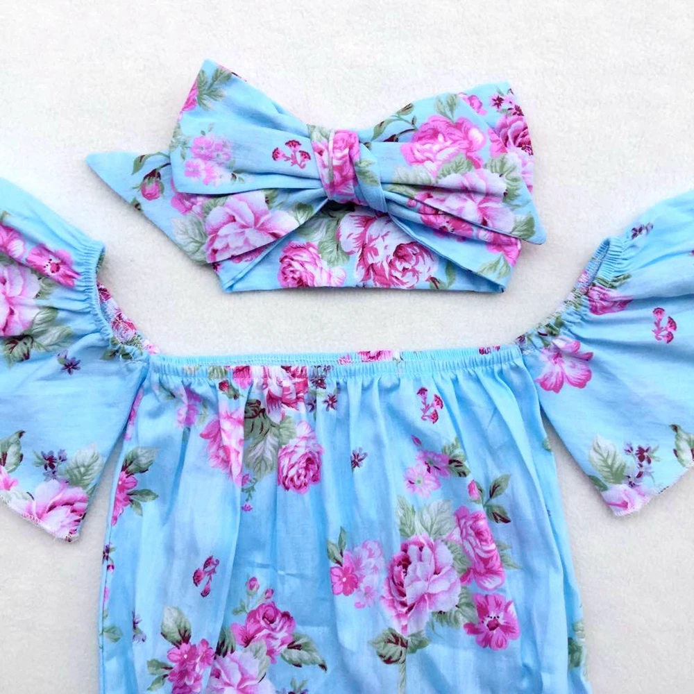 Комбинезон с открытыми плечами для маленьких девочек Одежда Детский комбинезон