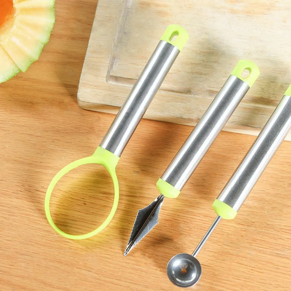 2018 нож для резьбы по фруктам три набора ложка арбуза фруктовое блюдо инструмент