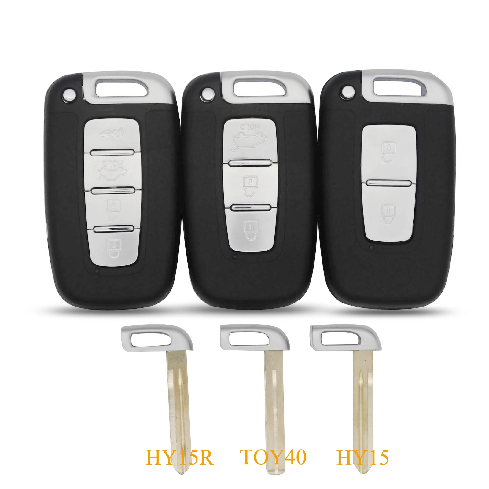 Kutery 10 шт. 2/3/4 кнопки дистанционного ключа автомобиля чехол Fob для Kia Soul Sportage Sorento K2 K5