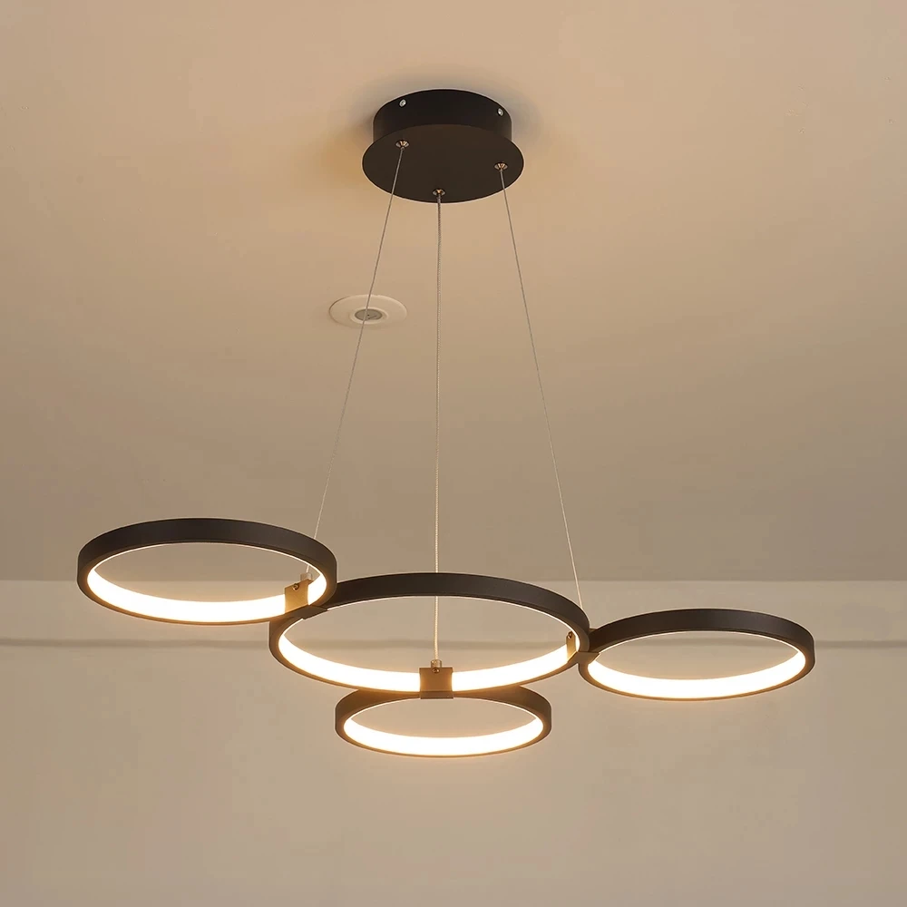 New Modern led Ceiling Chandelier for Living Room Bedroom Dining room office Remote control Home Round ring fixtures | Освещение