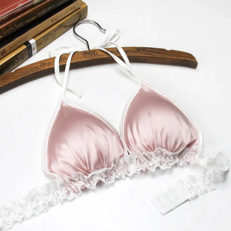 Бюстгальтер из чистого шелка ультратонкий бесшовный двусторонний бюстгальтер с