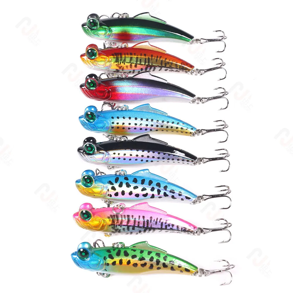 

8pcs Artificial Bait Kit 6.5cm 12.5g VIB Fishing Lures Wobbler Sinking Bait Vibrating Lure