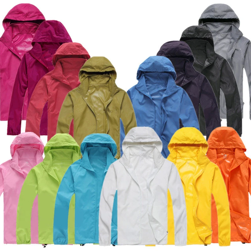 

Men Women Quick Dry Hiking Jackets Waterproof Sun-Protective Outdoor Sports Rain Coats Skin Male Female Casual Windbreaker 2021