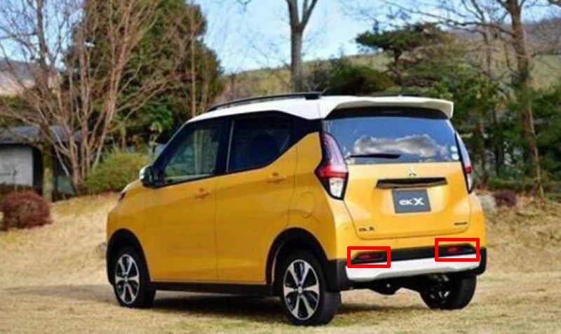 

For Mitsubishi EKX 2019 2020 Car Accessories ABS Chrome Rear Reflector Fog Light Lamp Cover Trim Bezel Frame Styling Garnish