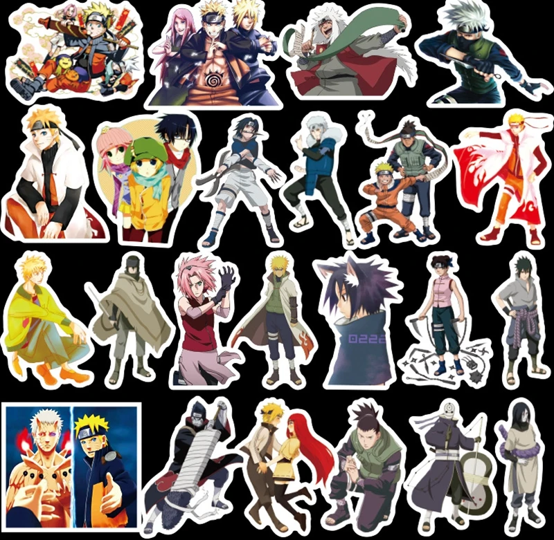 Стикеры Naruto Pack аниме классный скрапбук чемодан скейтборд ноутбук мотогонок водонепроницаемый граффити стикеры игрушки для детей