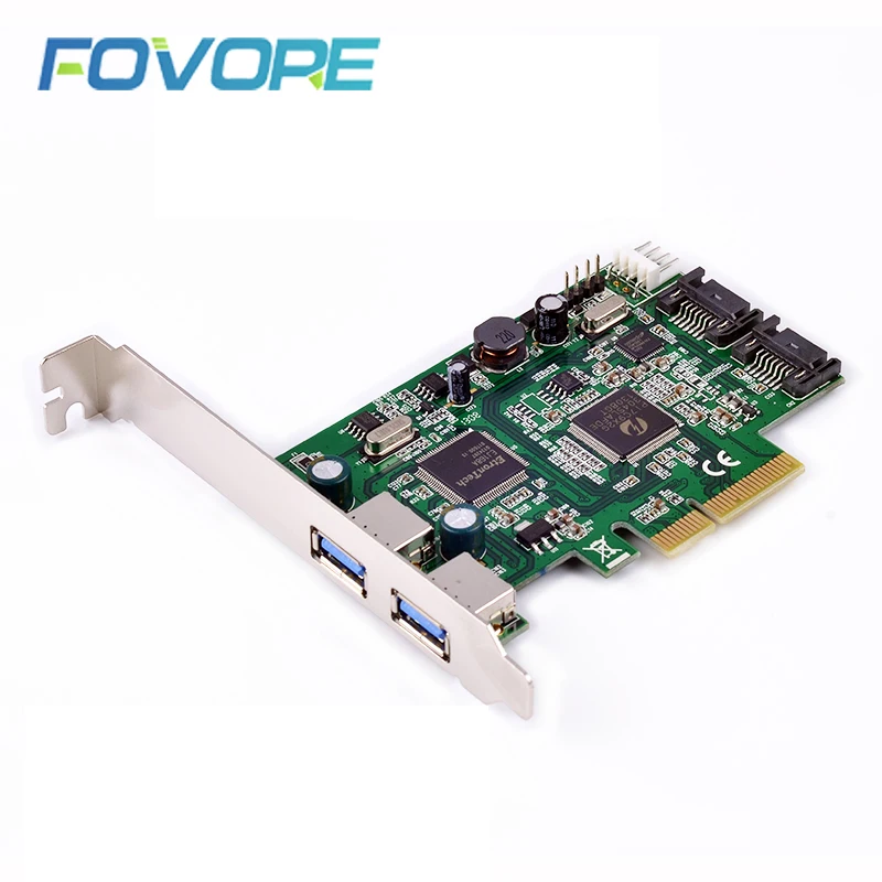 Адаптер PCIe к SATA USB адаптер 3 0 2 порта разъем для расширительной карты SATAIII PCI e express