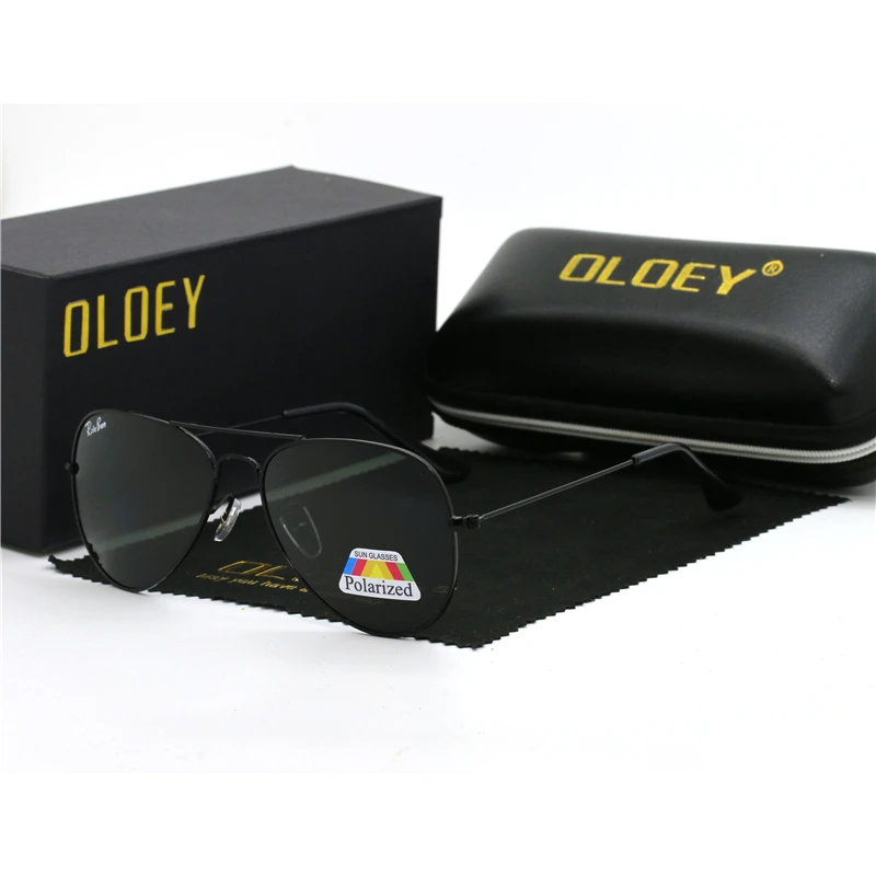 Классические солнцезащитные очки пилота поляризационные лучи для мужчин и