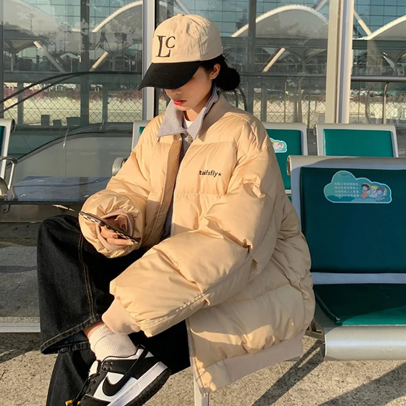 

Autumn and Winter 2021 New Baseball Jacket Cotton Jacket with Zipper Letters on Both Sides Long Sleeve Cotton Jacket Fashion