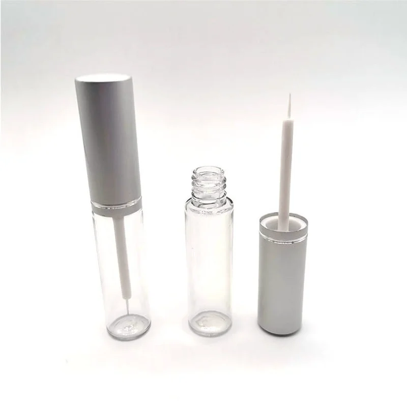 6 шт. алюминиевая крышка белая тюбик для волос и подводки для глаз 5 мл пустая бутылка для клея для искусственных ресниц для роста жидкость DIY.
