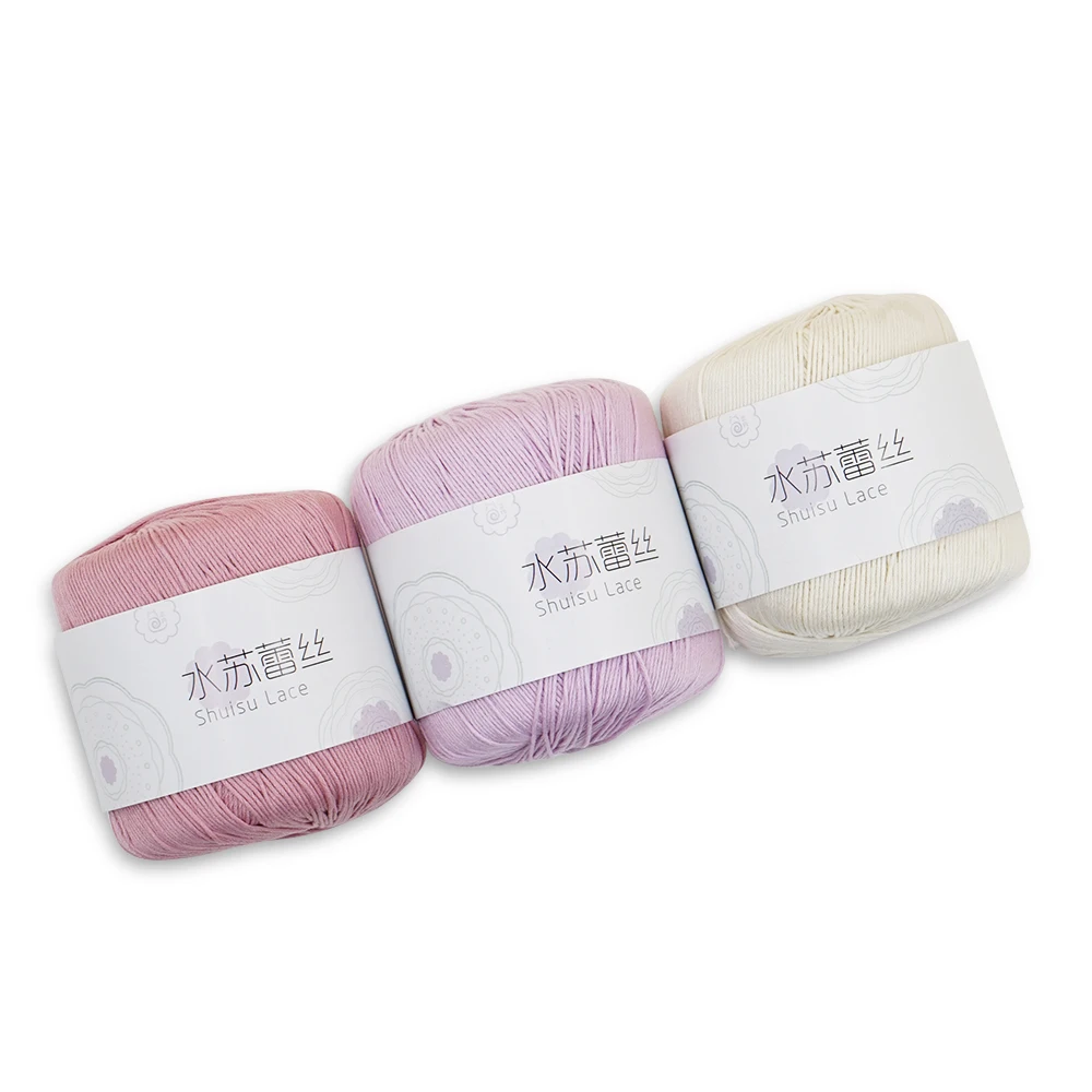 40g/Ball 1mm Shuisu  Lace Silk Thread DIY Hand Knitting Crochet Cotton Thread 100% Cotton Crochet Wool Hand Knitting Thread images - 6