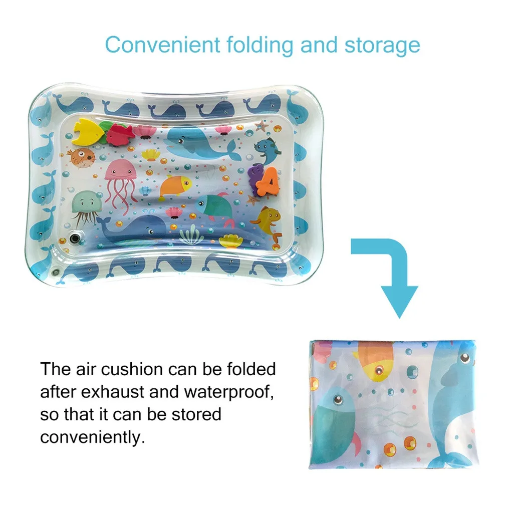

Baby Kids Water Play Mat Toys Inflatable PVC infant Tummy Time Playmat Toddler Activity Play Center Water Mat
