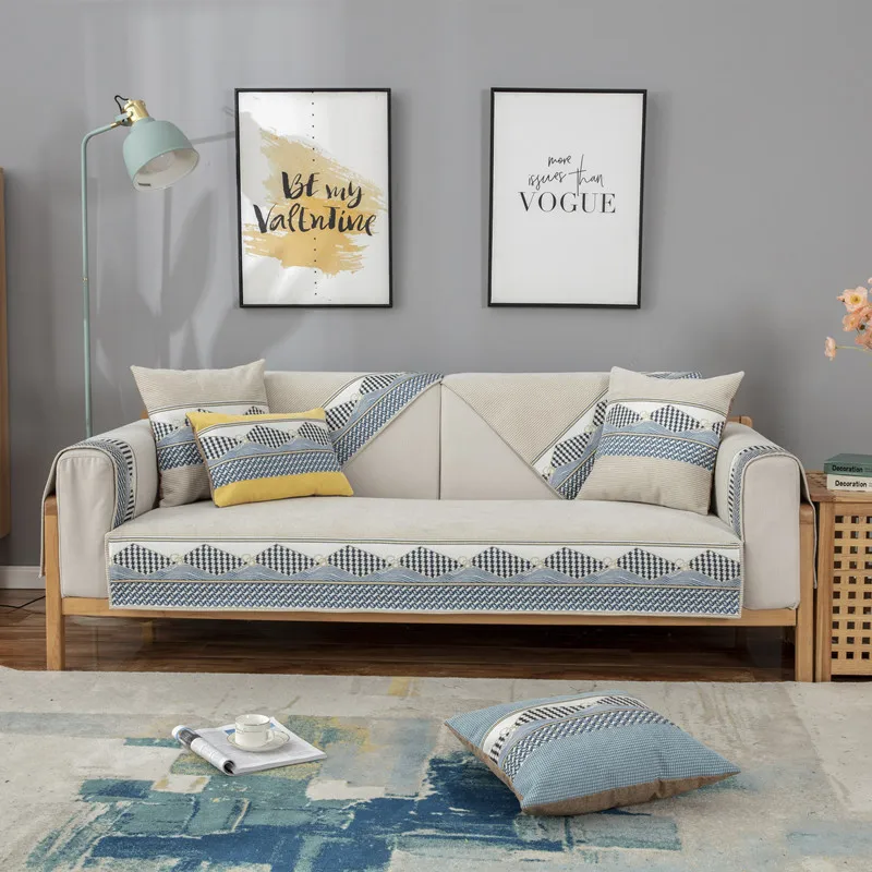 

1/2/3/4-seater Sofa Cover Universal Slipcovers Chenille Couch Cover Cushion Modern Sofa Pad Towel Couches Covers for Living Room