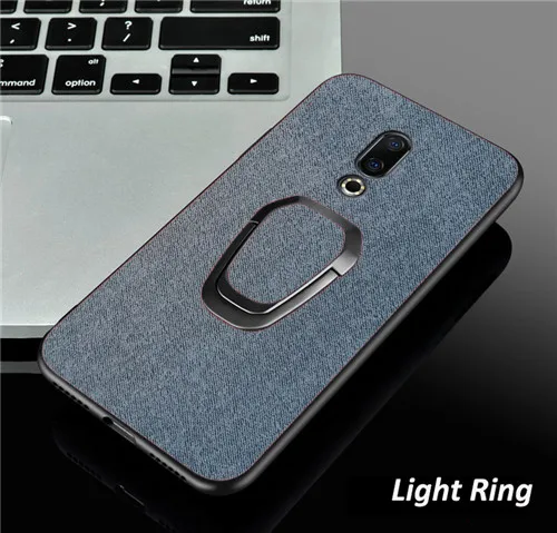 Чехол для телефона meizu 16xs 16s 16x note 9 держатель кольцо CBumper задняя крышка для meizu 16 16th чехол - Цвет: Light blue ring1020