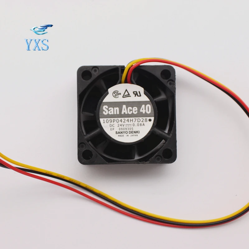Sanyo 109P0424H7D28 для Fanuc IPC инвертера сервера Вентилятор охлаждения 24 В DC 0.08A 4015 40*40*15