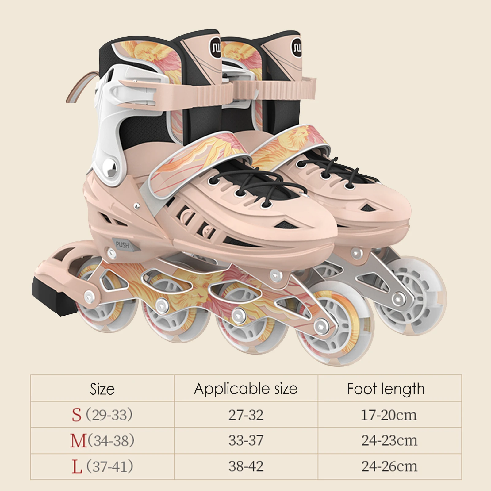 

Inline Skates 4 Wheels Adjustable Inline Roller Blade Skate Shoes For Girls Boy Sneakers Skates Hockey Skates Roller