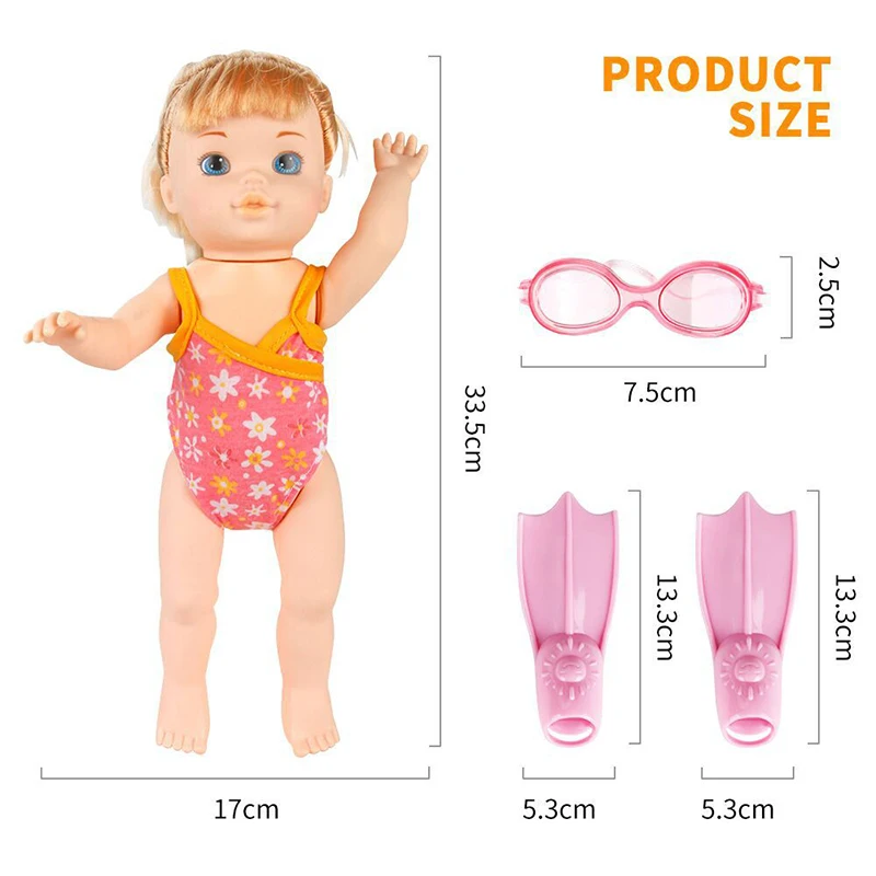 

Baby Swimming Doll Waterproof Education Smart Electric Dolls Joint Movable Swim Dolls Infant Toys for Girls