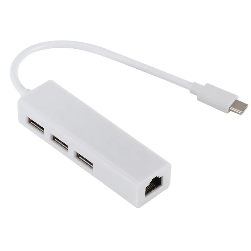 

USB Hub 2.0 USB 3.1 To LAN RJ45 Ethernet Network Cable Adapter 3 USB 2.0 Port Hub Typec USB 3.1 Hub Ethernet USB C HUB