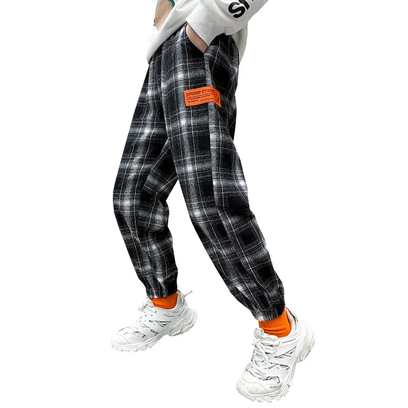 

In Stock Spring Autumn Boys TrousersLong Pants & Capris Kids' Casual Overalls Pants Cotton Children Clothing Teenage ToddlerHi