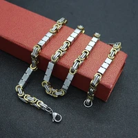 new arrivals women necklace 59cm cube chainslinks necklace stainless steel cube accessory charm necklace for men male wholesale
