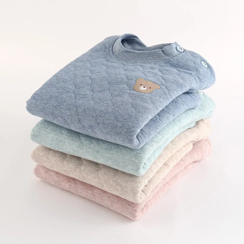 Одежда для маленьких мальчиков детское стеганое трехслойное Теплое