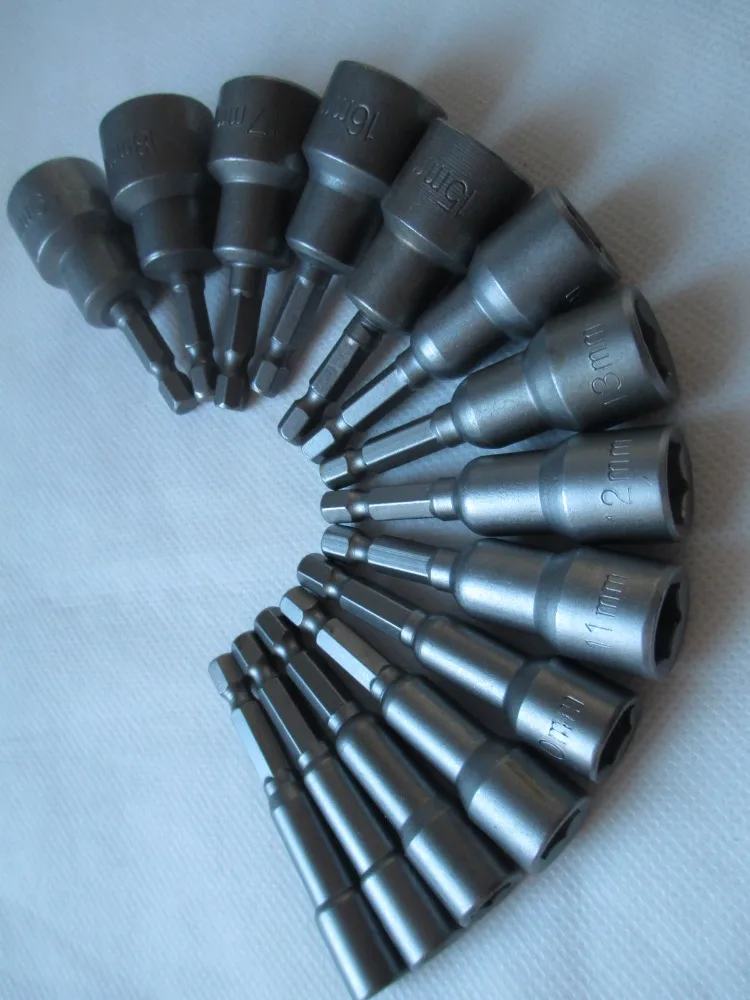 Набор профессиональных магнитных гаек 14 шт. Метрическая розетка 1/4