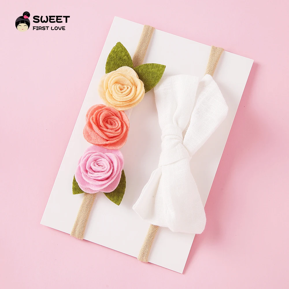 Модные детские аксессуары 2 шт./компл. повязки на голову для маленьких девочек и