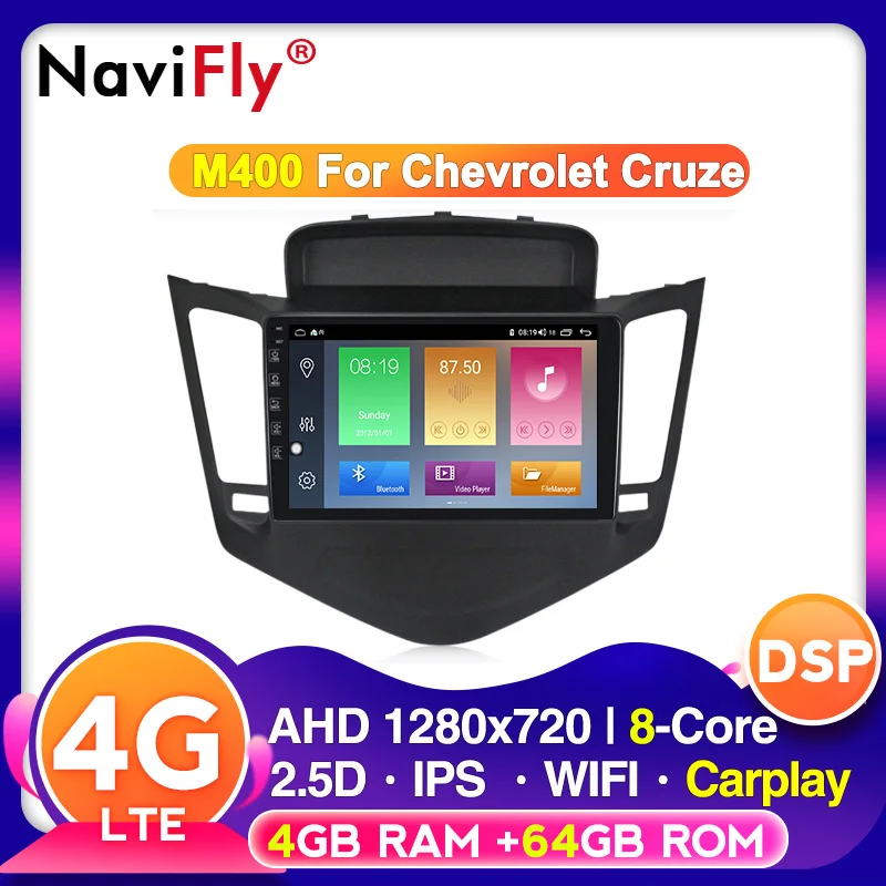 Android10 DSP IPS 4G RAM 64G ROM LET For Chevrolet Cruze 1 J300 2008 - 2012 Double Din wifi Radio RDS gps navigator | Автомобили и