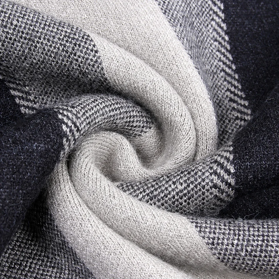 Shoppe жаккардового переплетения Вязание человек шарф Бизнес дел Для досуга в