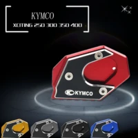 for kymco xciting 250 300 350 400 400i 250i 300i 350i motorcycle kickstand foot side stand extension pad support plate enlarge