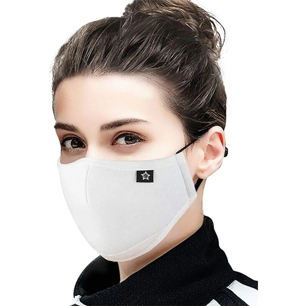 1 шт. белые многоразовые маски против пыли из хлопка для лица рта крышка взрослых