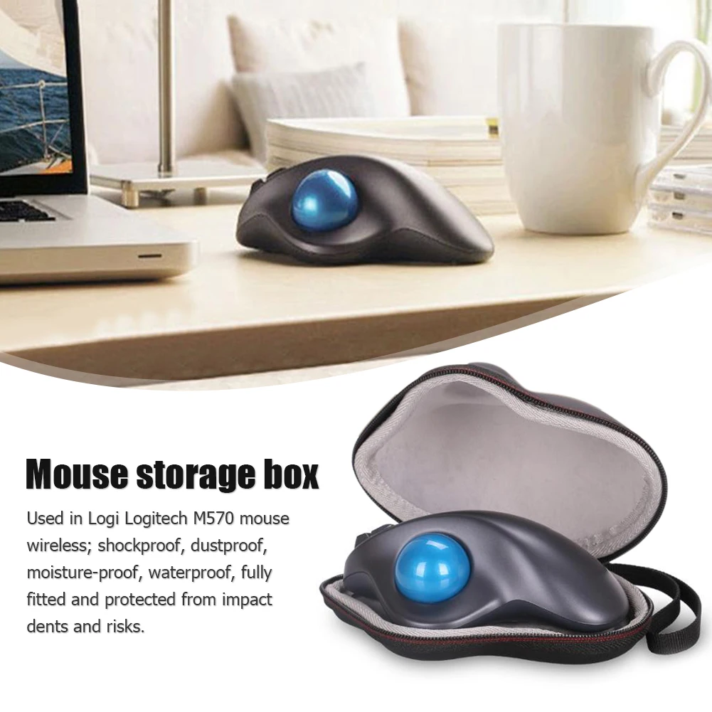 Портативный жесткий чехол EVA для беспроводной трекбол-мыши Logitech M570 | Компьютеры и