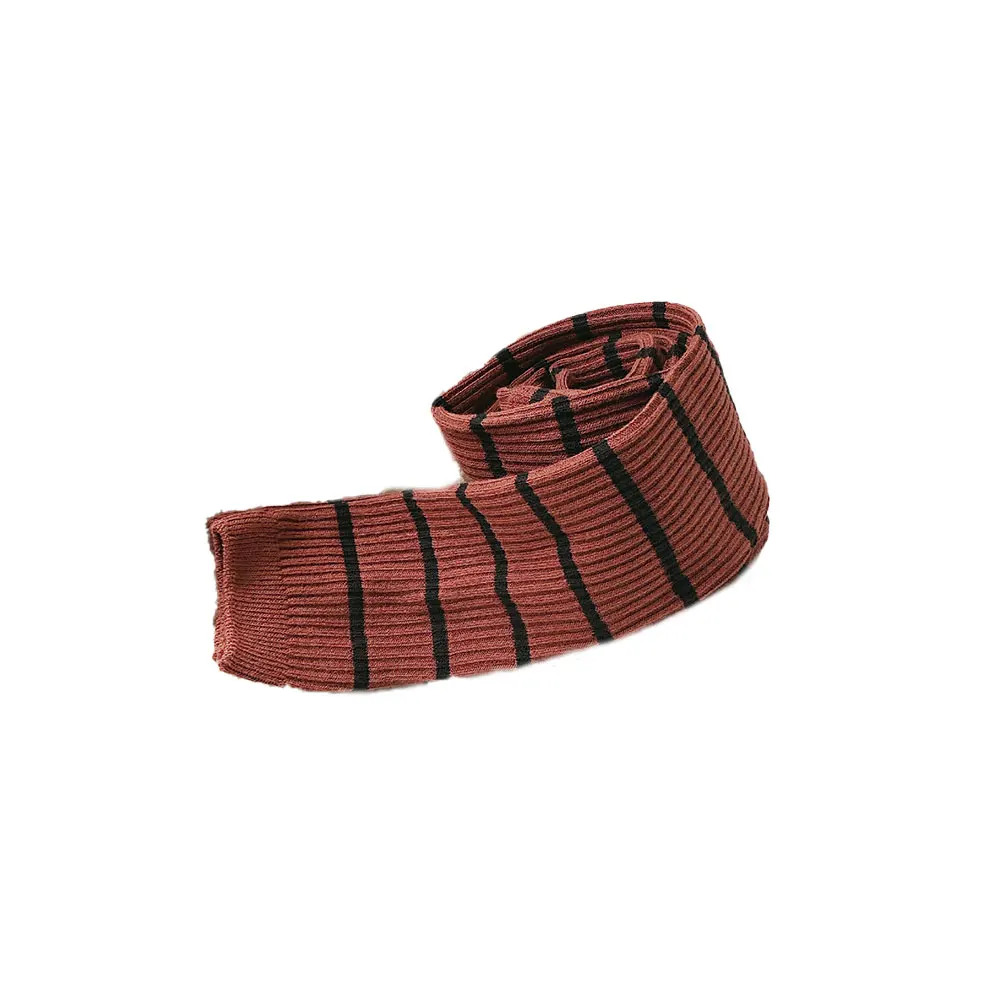 

lioraitiin Fashionable Striped High Waist Pants Leggings for Girls Boys Ribbed Pantyhouse Black/Beige/Brick Red/Grayish Blue