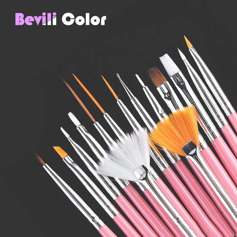 

15Pcs/Set Nail Brush For Manicure Gel Brush For Nail Art Acrylic Liquid Powder Carving Gel Brush Manicure tools