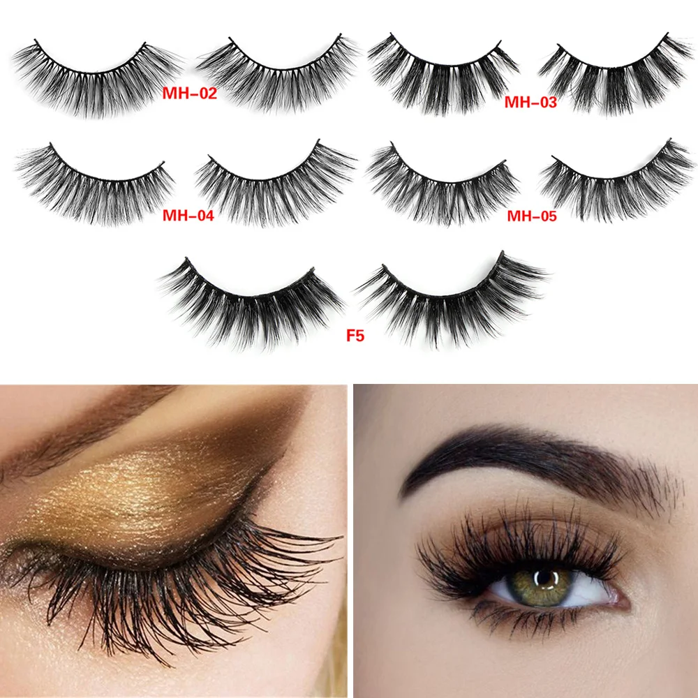 Привлекательные мягкие норковые накладные ресницы толстые крестовые тонкие и