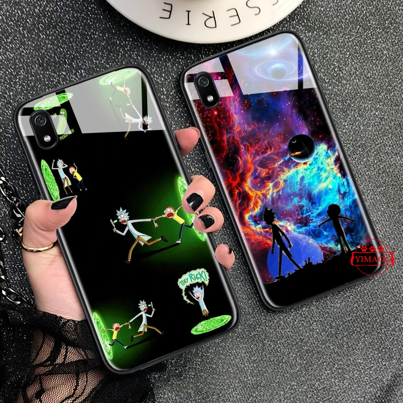 Роскошный чехол с мультипликационным принтом Рик и Морти Стекло для Xiaomi 8 Lite 9 A1 A2