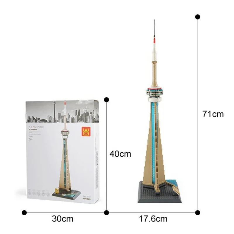 Архитектурный городской набор Канада архитектура Торонто ТВ башня модель блоки