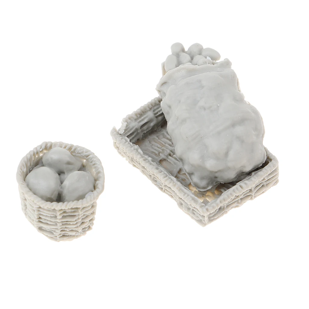 

1/35 Resin Model Soldier Food Basket Cask Miniatures Kits for Landscape Accs