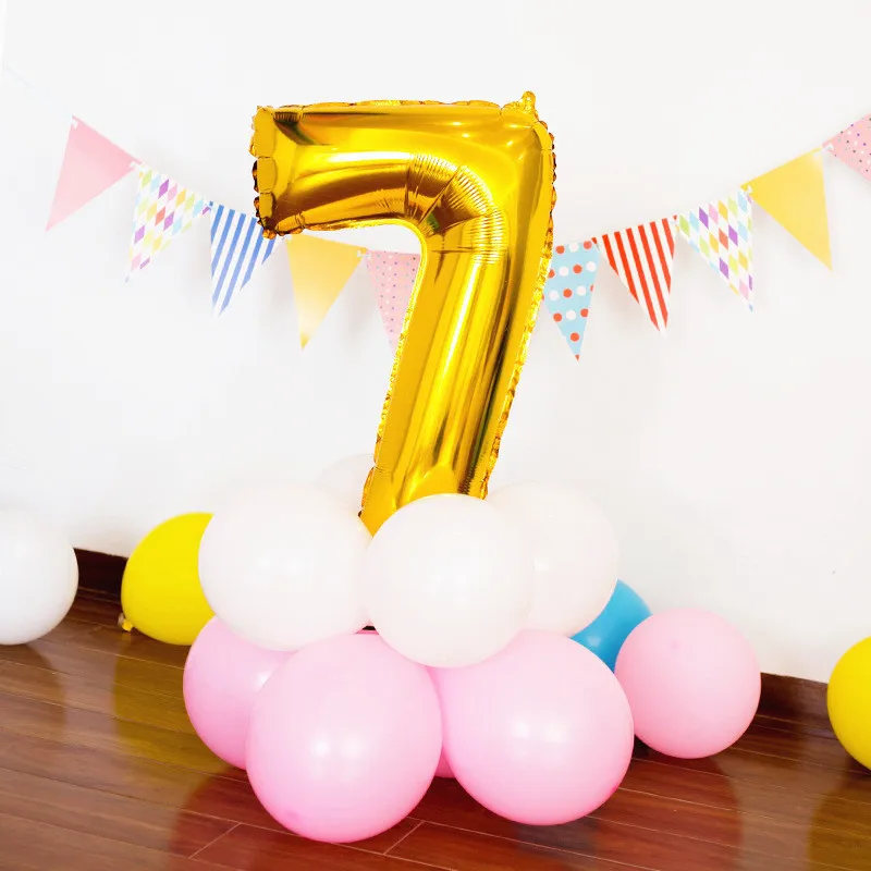 32 дюйма с днем рождения воздушные шарики фигурки в виде золотых букв клипсы для